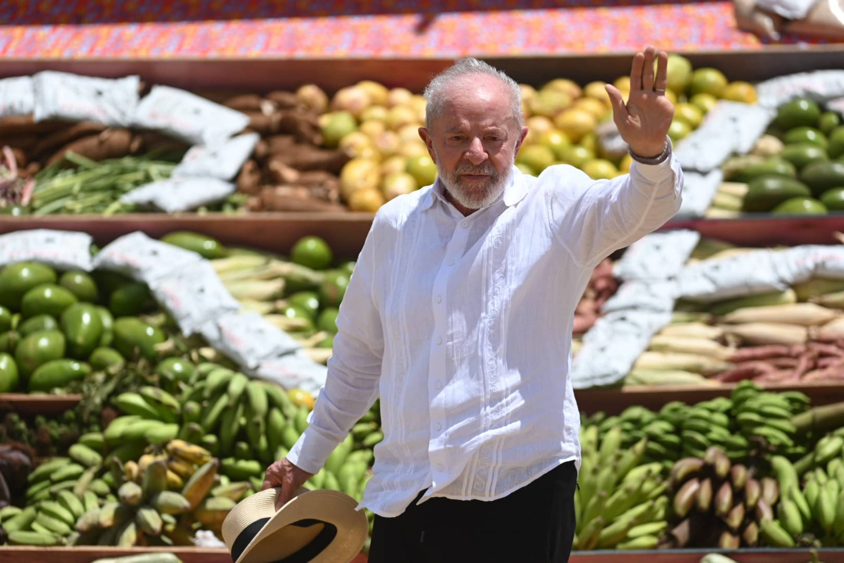 Nesta sexta-feira (7/3), Lula participou de um evento de entrega de propriedades a famílias assentadas aconteceu no Quilombo Campo Grande, em Campo do Meio, Sul de Minas-Leandro Couri/EM/D.A Press