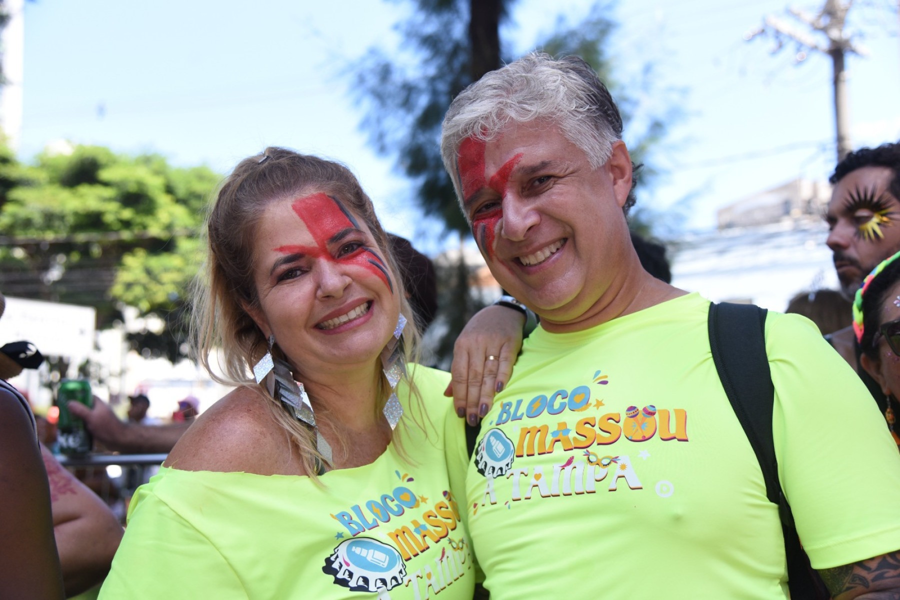 Na foto, Cintia Lima e Júlio Lima curtindo o bloco Ziriggydum Stardust-Gladyston Rodrigues/EM/D.A. Press