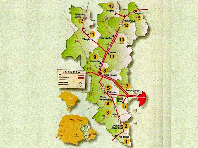 A Rota dos Tropeiros tinha três pontos de cobrança ao longo do Caminho de Viamão, que ligava o Rio Grande do Sul a Sorocaba (SP). -Divulgação/Paraná Turismo/SEBRAE