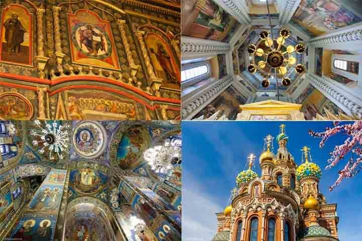 Capela de São Basílio (Rússia) – 1555-1561 - Parte da Catedral de São Basílio, em Moscou, com cúpulas coloridas icônicas. Cada capela interna tem murais ricamente decorados. Foi construída por ordem de Ivan, o Terrível.