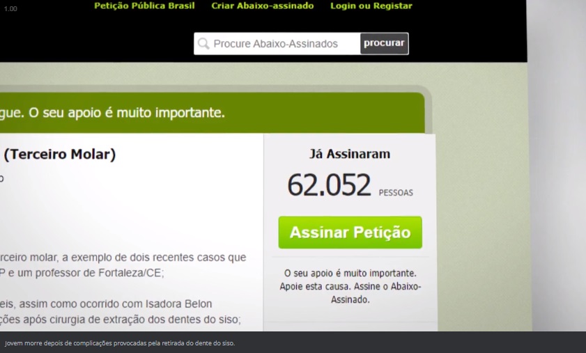 Os pais de Isadora começaram uma campanha nas redes sociais, que já conta com mais de 60 mil assinaturas, solicitando uma normativa única para a extração do siso. 