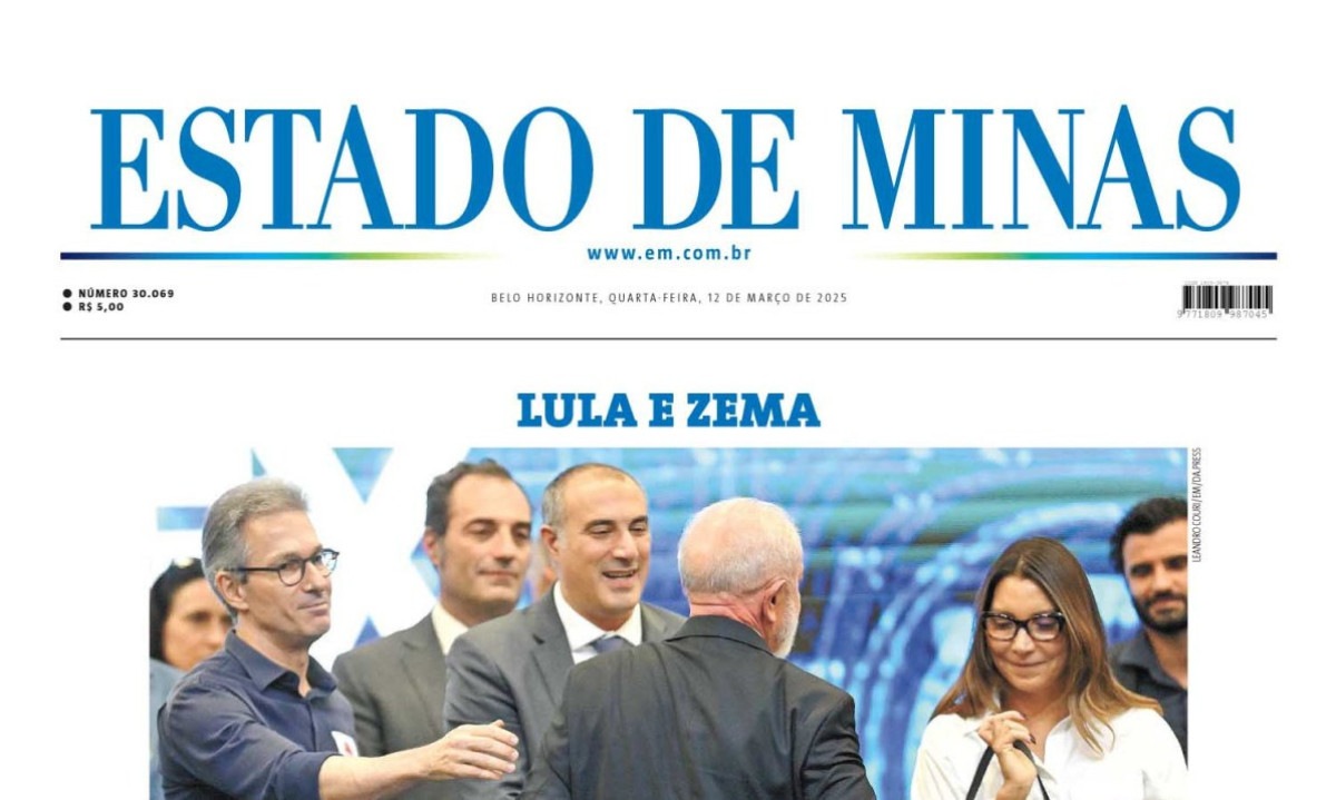 Confira a capa do Estado de Minas do dia 12/03/2025 -  (crédito: Estado de Minas)