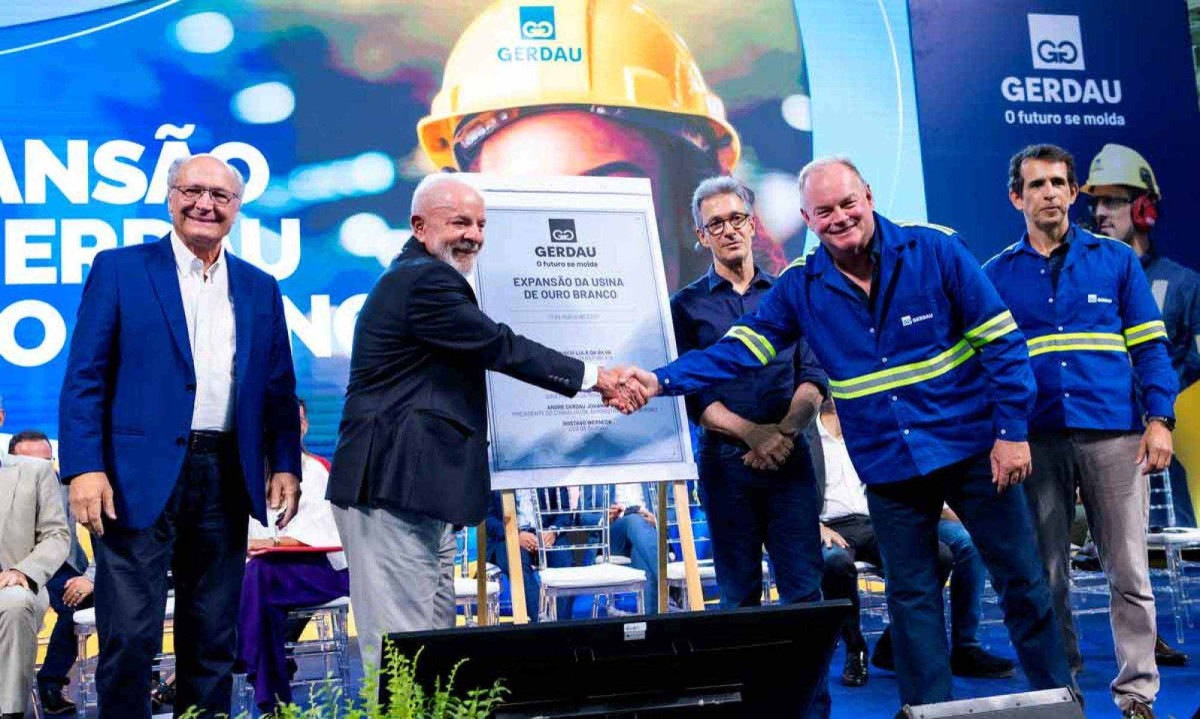 Lula visita a Gerdau, em Ouro Branco - (crédito: Divulgação) Lula visita a Gerdau, em Ouro Branco - (crédito: Divulgação)