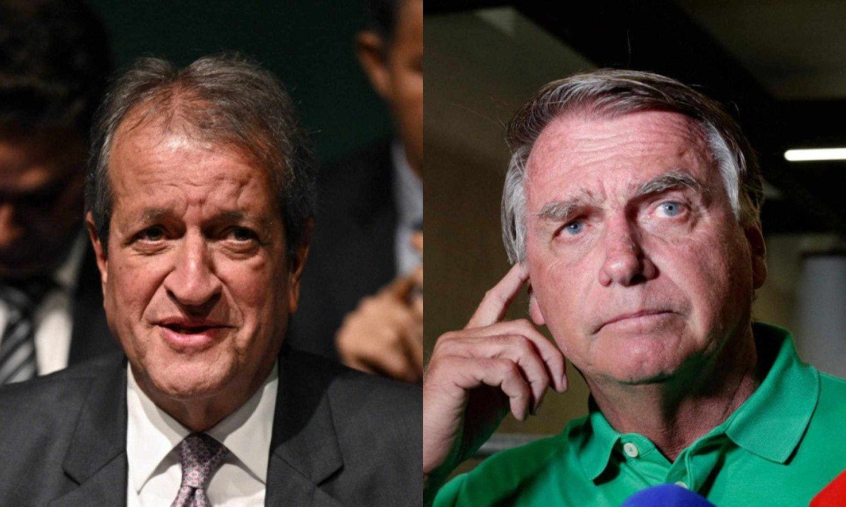 Valdemar Costa Neto tinha sido proibido de manter contato com outros investigados por tentativa de golpe de Estado, como o ex-presidente Jair Bolsonaro -  (crédito: Evaristo Sá/AFP; Sergio Lima/AFP)