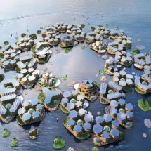 Coreia do Sul projeta cidades que flutuam para enfrentar avanço do mar - Divulgação Oceanix 