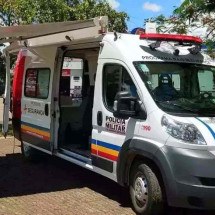 Incêndio destrói base móvel comunitária da PM na Grande BH  - Divulgação/PMMG