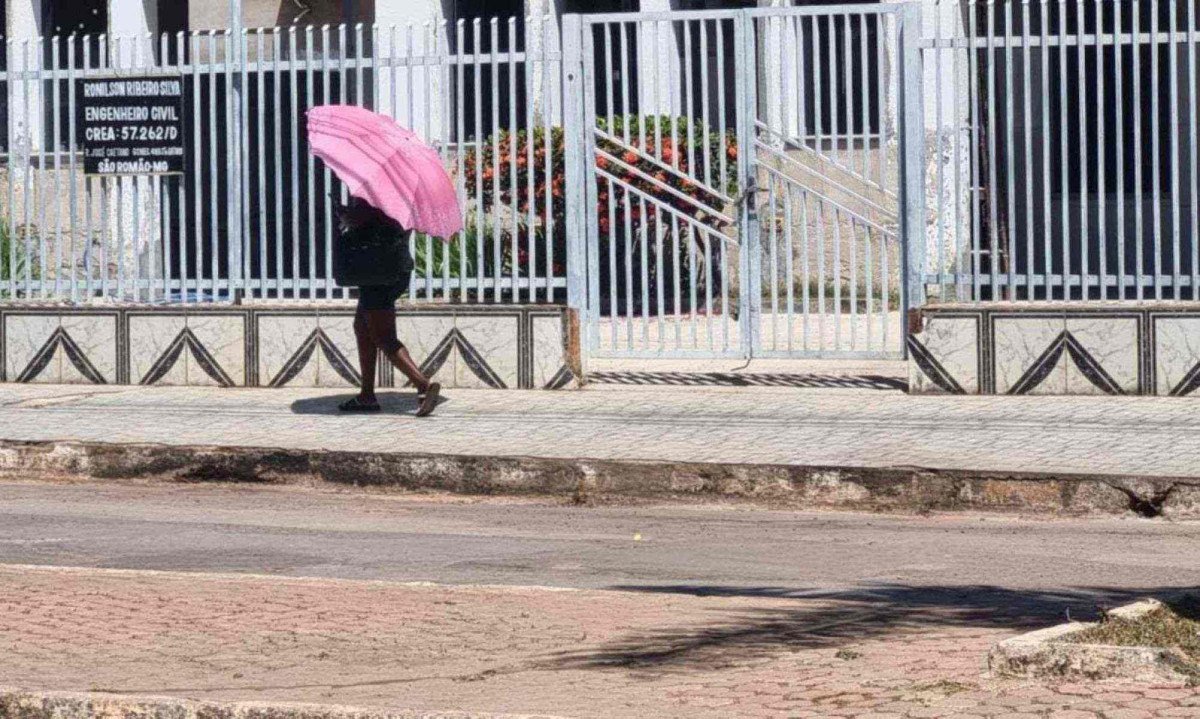 S&atilde;o Rom&atilde;o registrou uma das temperaturas mais quente do pa&iacute;s  -  (crédito: cr&eacute;dito: Defesa Civil S&atilde;o Rom&atilde;o / Divulga&ccedil;&atilde;o)