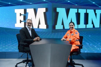 A comandante-geral Jordana Filgueiras, do Corpo de Bombeiros Militar de Minas Gerais (CBMMG), foi a entrevistada do Em Minas deste sábado (15/3) -  (crédito: Túlio Santos/EM/D.A Press)