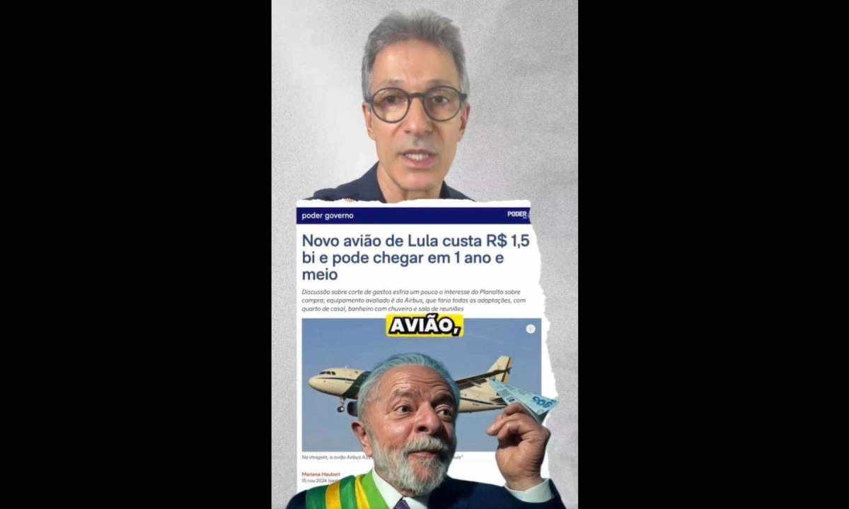 Governador Romeu Zema ou a criticar intensivamente o presidente Luiz Inácio Lula da Silva nas redes sociais após troca de farpas entre eles na última quarta-feira quando compartilharam agendas em Betim e em Ouro Branco -  (crédito: Reprodução/Redes Sociais)