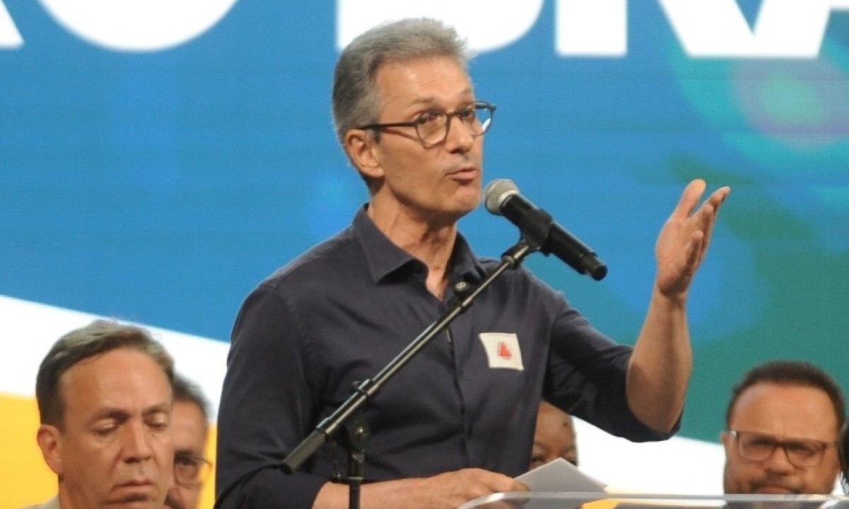 O governador Romeu Zema (Novo) voltou a criticar a pol&iacute;tica econ&ocirc;mica do presidente Luiz In&aacute;cio Lula da Silva (PT) -  (crédito: Alexandre Guzanshe/EM/D.A Press)