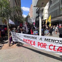 Caso Clara Maria: manifestação em BH pede justiça e cobra segurança  - Edésio Ferreira/EM/D.A.Press