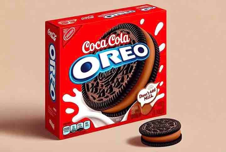 A união entre as empresas foi para a fabricação de um biscoito em vermelho e preto com casquinhas no sabor Coca-Cola que estouram na boca. De acordo com o comunicado para a imprensa, o alimento traz “sensação de efervescência” ao ser consumido.
