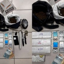 Fuga entre casas deixa rastro de drogas no interior de Minas - Polícia Militar/Divulgação