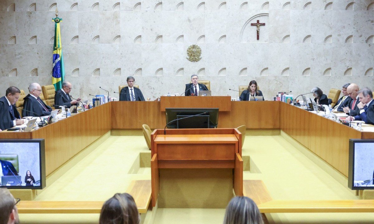 Primeira Turma do STF vai julgar nesta ter&ccedil;a-feira (25/3) se o ex-presidente Jair Bolsonaro e outras sete pessoas se tornam r&eacute;us por tentativa de golpe de Estado -  (crédito: Antonio Augusto/STF)