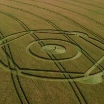 Mistério no campo de trigo: marca inexplicável surge em plantação - Fábio wilcke/AIR 3/Reprodução