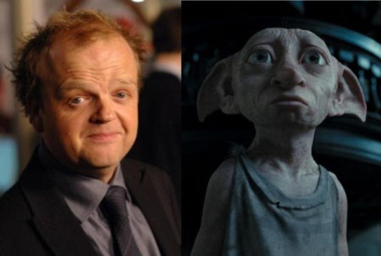 Dobby (Toby Jones – voz) – Elfo doméstico inicialmente escravizado pela família Malfoy. Após ser libertado por Harry, torna-se um aliado fiel, ajudando-o em momentos cruciais.
