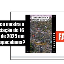 Imagens de ato de 2021 são falsamente associadas à manifestação de 16 de março de 2025 em Copacabana