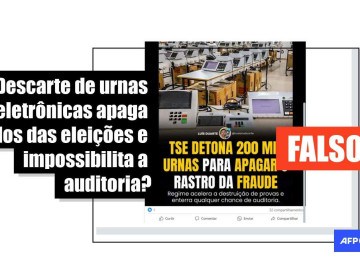 Descarte de urnas eletrônicas mpossibilita auditoria e apaga dados de eleições? -  (crédito: AFP)