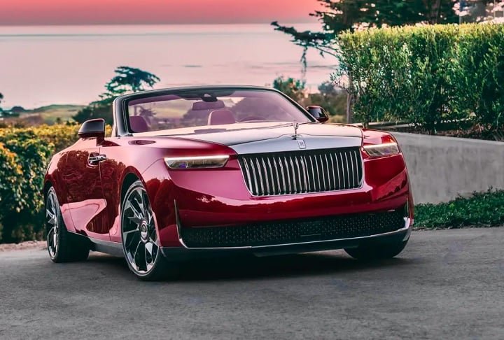 1º) Rolls-Royce Droptail - R$ 181,9 milhões: A Rolls-Royce é conhecida por seus carros de luxo, mas decidiu inovar ao criar um supercarro inspirado em iates. O resultado foi o Droptail, que se tornou o modelo mais caro do mundo.