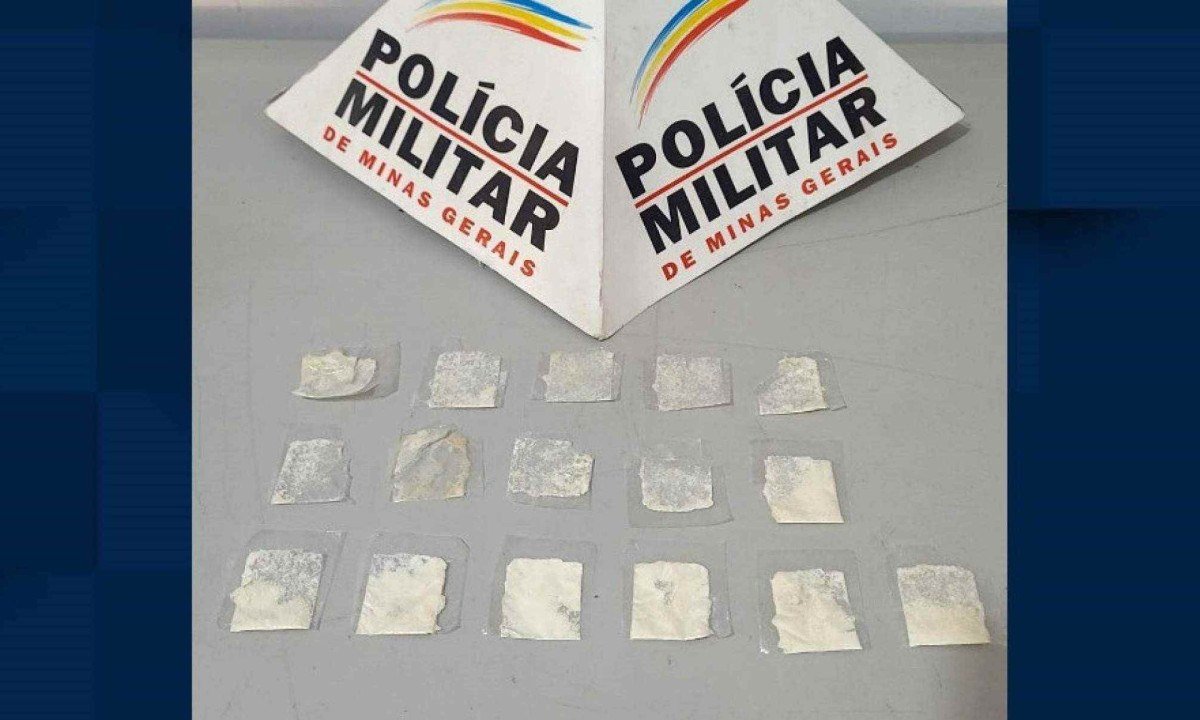 Polícia pede prisão de pai de criança que levou cocaína para escola -  (crédito: Imagem PMMG.)