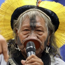 Cacique Raoni: 'Pedirei a Lula que não incentive o petróleo na Amazônia' -  Sérgio Lima/AFP