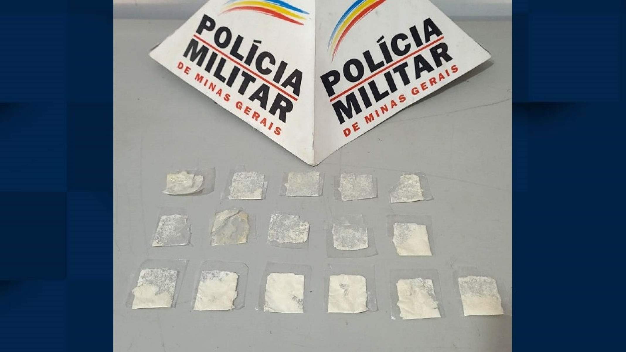 Polícia pede prisão de pai de criança que levou cocaína para escola -  (crédito: Imagem PMMG.)
