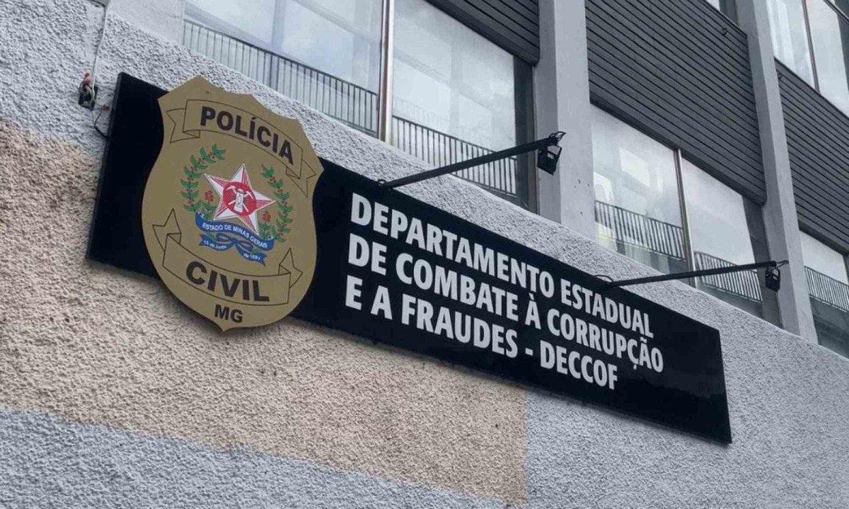 Fachada do Departamento Estadual de Combate a Corrupção e a Fraudes (Deccof) - (crédito: Denys Lacerda/EM/D.A Press)
