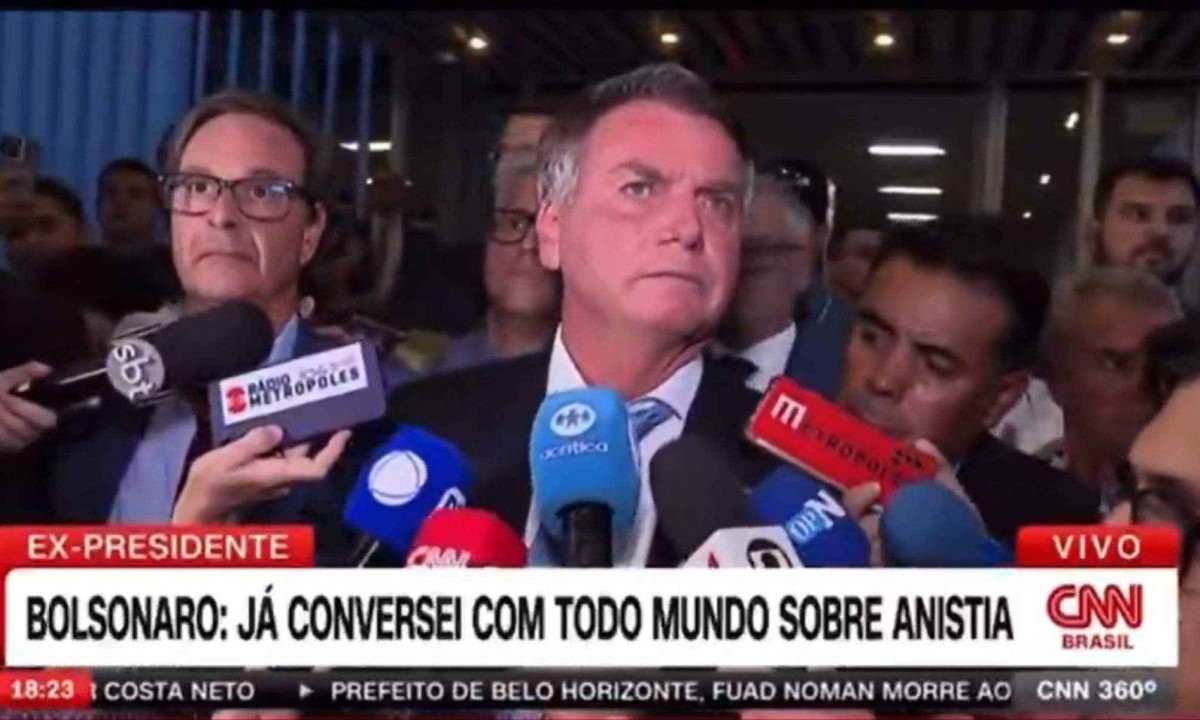 Ex-presidente Jair Bolsonaro tornou-se réu após decisão unânime da Primeira Turma do STF -  (crédito: Reprodução/CNN Brasil)