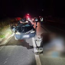 Atropelamento de vaca mata passageiro de 19 anos e o animal em MG  -  Reprodu&ccedil;&atilde;o/Pol&iacute;cia Militar Rodovi&aacute;ria
