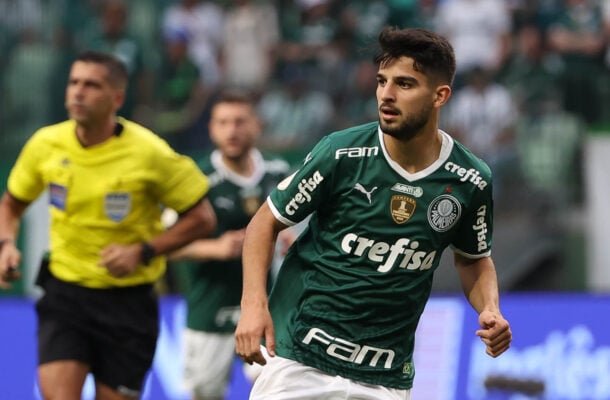 FLACO LÓPEZ - Entrou aos 32 minutos do segundo tempo no lugar do Vitor Roque. Perdeu um gol nos minutos finais, na melhor oportunidade do Palmeiras na partida, cara a cara com Jhon.  - Nota: 5,5 - Foto: Cesar Greco/Palmeiras