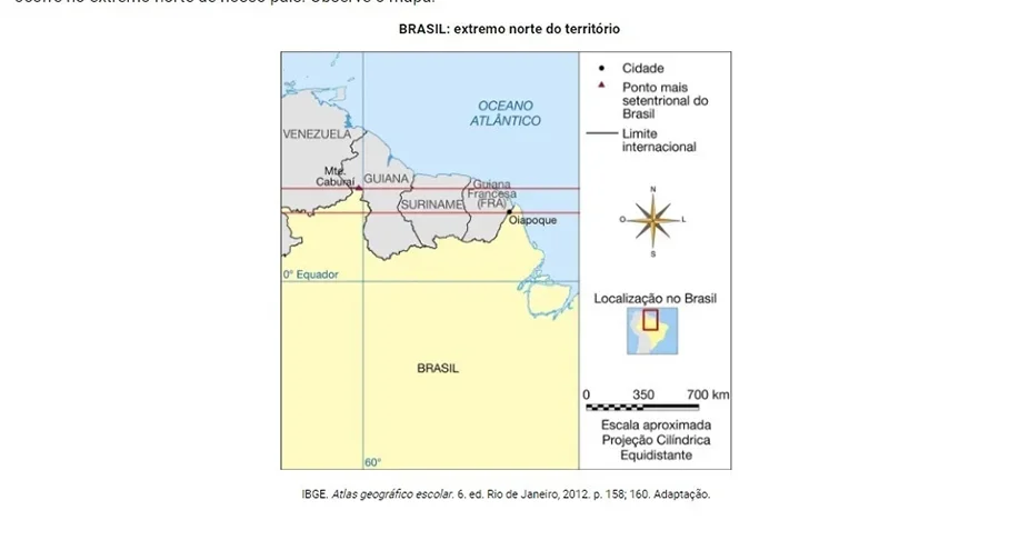 Não é Oiapoque a Chuí: Conheça os verdadeiros pontos extremos do Brasil - reprodução brainly.com.br