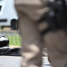 Acidente mata motociclista e complica trânsito no Belvedere, em BH - Leandrou Couri/EM/D.A.Press