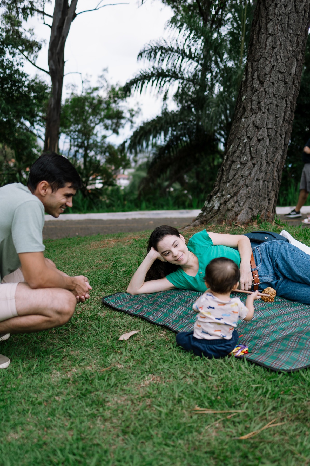 Família reunida no Parque do Palácio Família reunida no Parque do Palácio