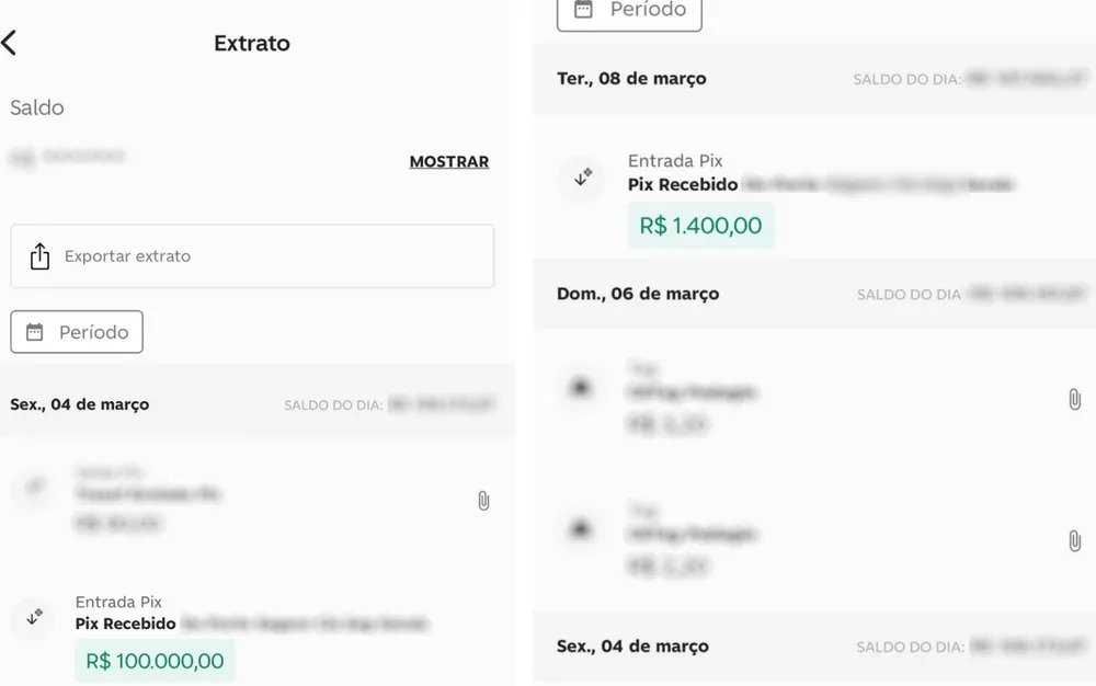 “Estava esperando R$ 14 mil, mas quando recebi a notificação e apareceu o valor, eu olhei e falei: ‘Meu Deus, está errado’. Assustei. Abri o aplicativo e vi que era R$ 100 mil mesmo. Estava até com medo de andar com tanto dinheiro na conta”, disse.