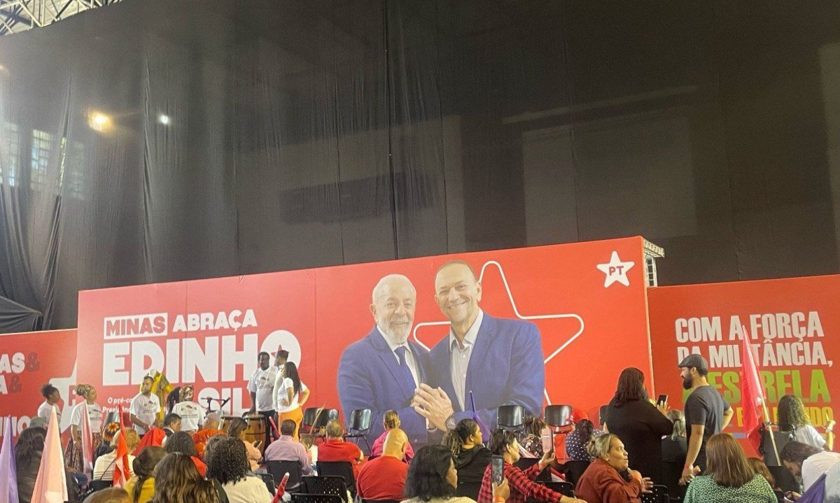 Evento "Edinho Abraça Minas" contou com presença de lideranças nacionais do PT -  (crédito: Larissa Figueiredo/EM/D.A Press)