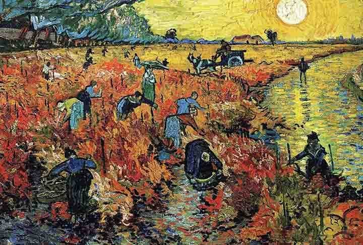 Especialistas na obra de Van Gogh sÃ³ tÃªm evidÃªncias de uma obra que Van Gogh conseguiu vender durante sua vida. Trata-se de â??A Vinha Encarnadaâ? (1888), comprada por uma pintora belga chamada Anna Boch. 
