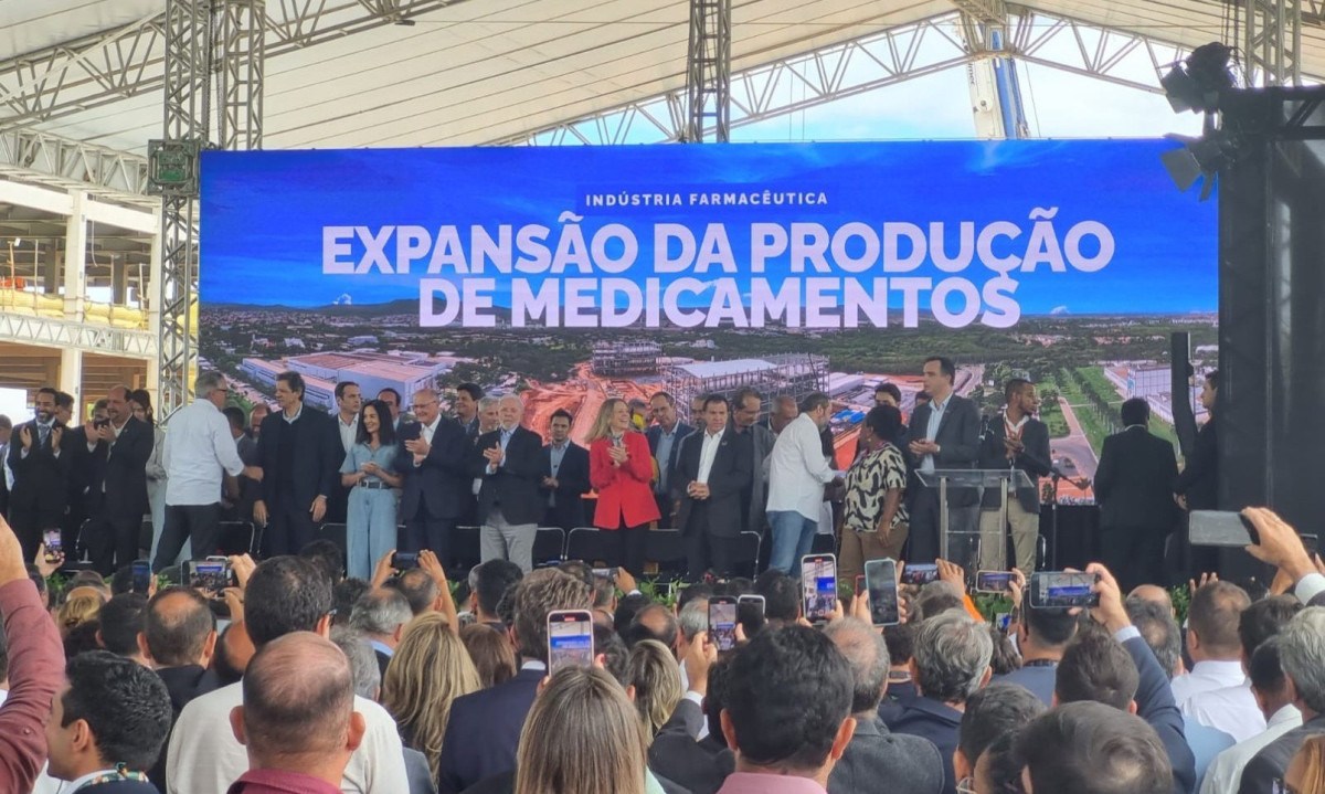 Lula participa do anúncio de investimento da empresa farmacêutica dinamarquesa Novo Nordiks na ampliação de sua fábrica em Montes Claros -  (crédito: Luiz Ribeiro/EM/D.A Press)