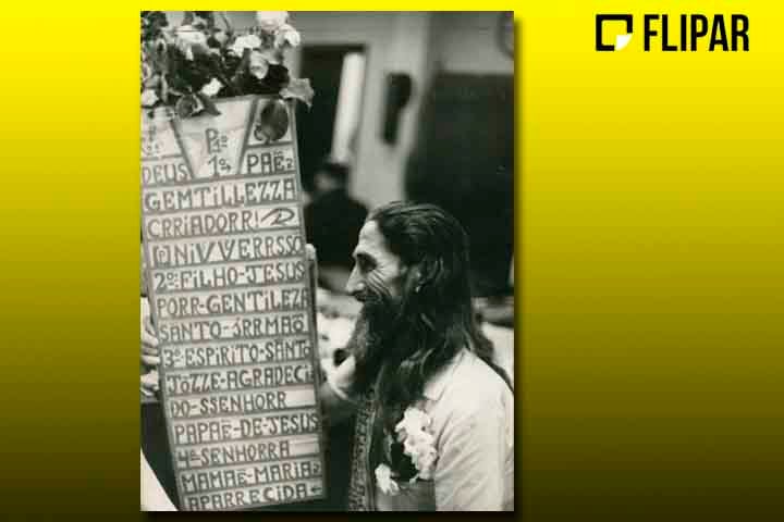 Ele criou uma tipologia nova e uma escrita própria, com algumas letras triplicadas. Amorrr, por exemplo: ele sempre dizia: "amor material se escreve com um R, amor universal se escreve com três: um R do pai, um R do filho, um R do espírito santo: Amorrr.