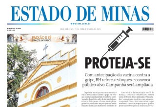 CONFIRA A CAPA DO ESTADO DE MINAS DO DIA 08/04/2025