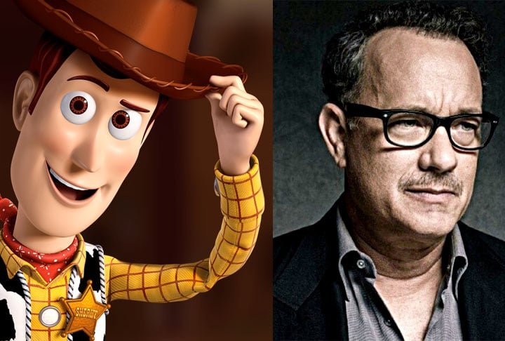 Tom Hanks também é dublador. É dele a voz do boneco Woody, protagonista das animações de "Toy Story". 