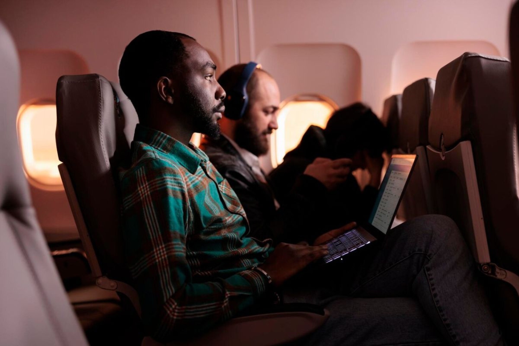 Pessoas no avião
