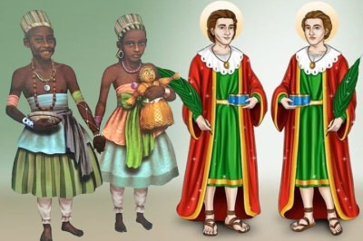 Ibeji e São Cosme e Damião: São duas divindades que estão associadas à infância, à proteção e à cura. Ibeji é reverenciado como protetor e cuidador das crianças, enquanto São Cosme e São Damião eram médicos e dedicavam suas vidas a cuidar dos doentes e necessitados. -  (crédito: Reprodução)