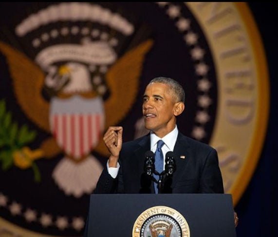 Barack Obama - Político e advogado americano, nascido em 4/8/1961, foi o 44º presidente dos EUA (2009-2017).  1º negro a presidir o país. Nobel da Paz em 2009. Democrata, foi Senador. Sancionou lei também contra o preconceito de gênero. -Reprodução do Instagram @barackobama