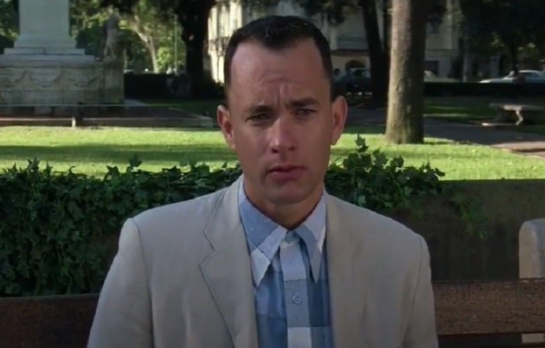 Como ator, Tom Hanks recebeu seis indicações ao Oscar e venceu duas: por "Filadélfia" (1993) e "Forrest Gump: O Contador de Histórias" (1994 - foto).