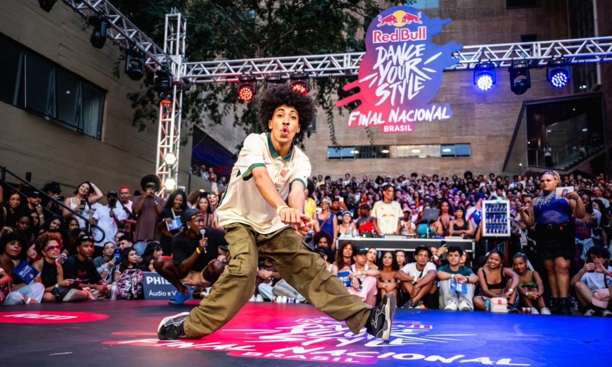 Ryan F&uacute;ria Jr. campe&atilde;o da Final Nacional do campeonato de dan&ccedil;as urbanas Red Bull Dance Your Style 2024 em S&atilde;o Paulo -  (crédito: Marcelo Maragni / Red Bull Content Pool)