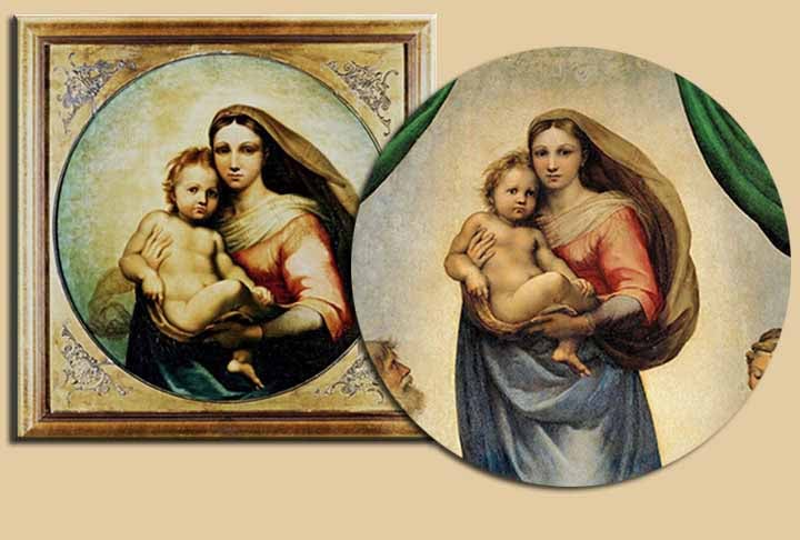 Inclusive, ao fazer uma comparação com a Madona Sistina, obra que possui a comprovação da autoria do italiano, o grau de semelhança foi de 97%.-Cortesia Brécy Trust e Domínio Público - Wikimédia Commons