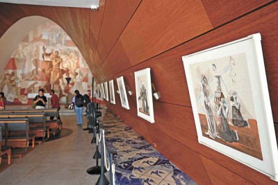 As pinturas fogem do tradicional e mostram uma visão única dos últimos passos de Jesus, expressando o sagrado de forma artística -  (crédito: LEANDRO COURI/EM/D.A PRESS)