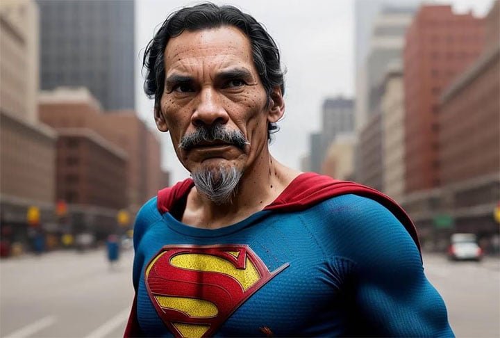 Seu Madruga como Super-Homem, eternizado por Christopher Reeve e vivido nos últimos tempos por Henry Cavill (que já anunciou que vai passar o bastão).