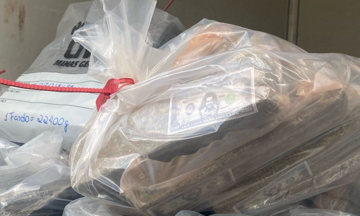 Drogas estavam embaladas por tabletes e com nota de dólar falsa impressa com o rosto do traficante Pablo Escobar Drogas estavam embaladas por tabletes e com nota de dólar falsa impressa com o rosto do traficante Pablo Escobar