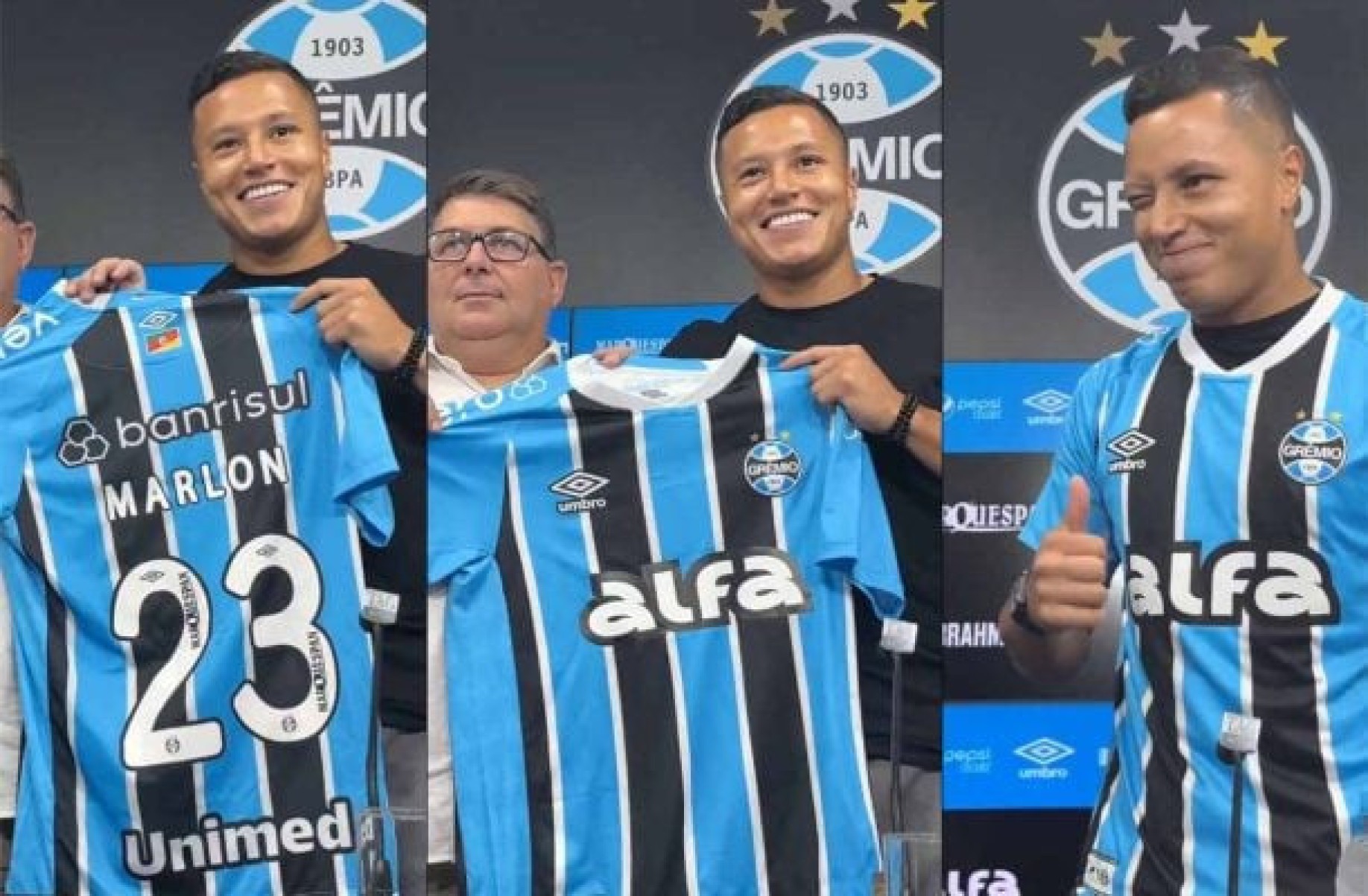 Marlon admite torcida pelo Grêmio: ???Estou podendo representar o clube que torço???